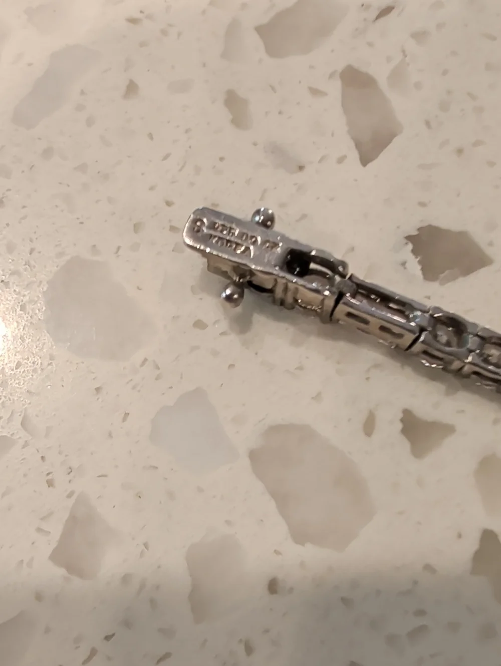 Sterling Silver & Crystal Tennis Bracelet - Picture 4 of 5